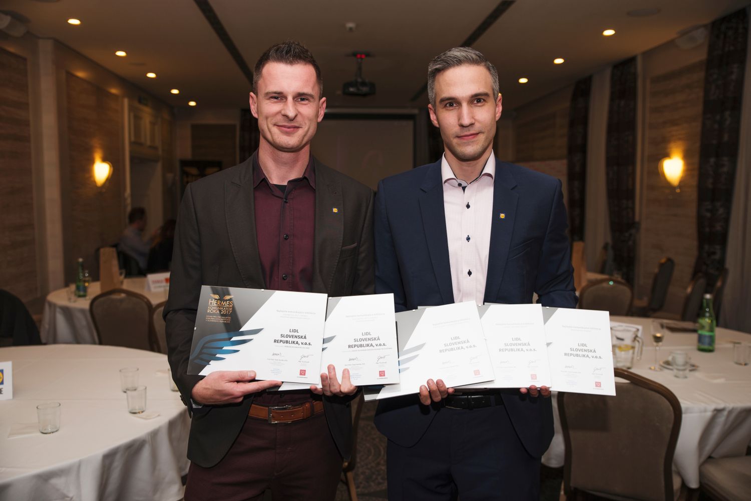 Branislav Brzula, šéf marketingu spoločnosti Lidl a Tomáš Bezák, vedúci úseku komunikácie Lidl Foto: 2lovesbrand