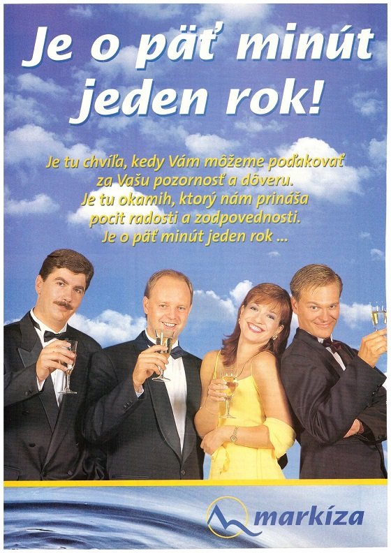 Inzerát televízie z roku 1997   Zdroj: Markíza