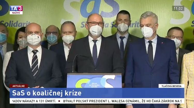 TB SaS o&nbsp;koaličnej kríze z&nbsp;15.3. mala najvyšší podiel zo všetkých programov TA3 v&nbsp;1. kvartáli 2021