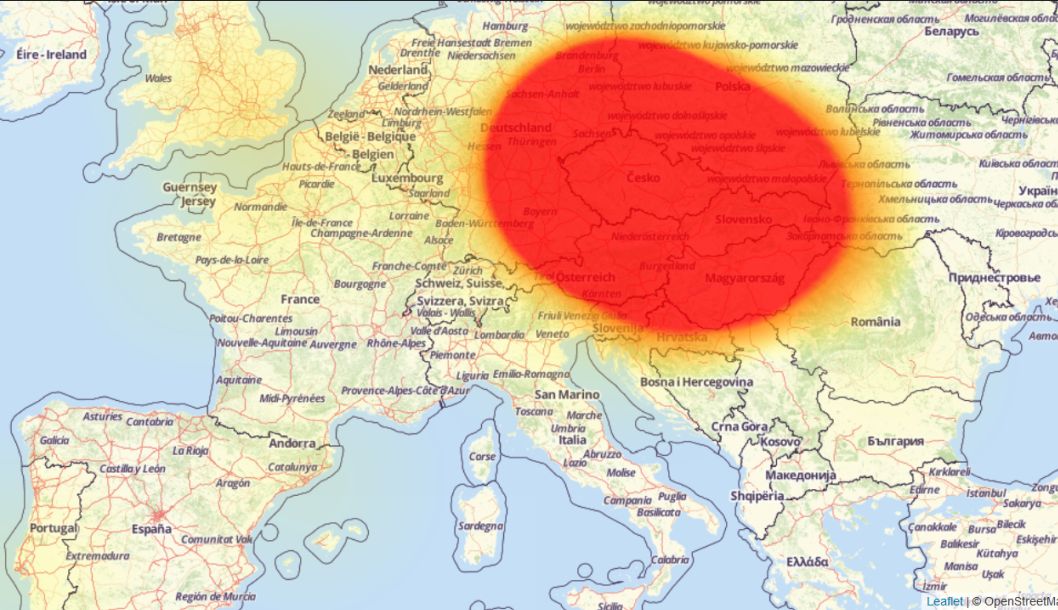 Zdroj: Downdetector.com