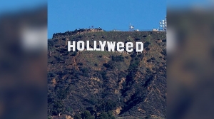 Sl&aacute;vny n&aacute;pis Hollywood sa zmenil na Hollyweed