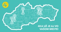 4ka pokračuje v roz&scaron;irovan&iacute; pokrytia LTE sieťou. Pozrite sa, či je už aj vo va&scaron;om meste