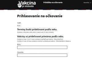 Novinka: Na očkovanie sa už môžu prihlásiť aj deti od 12 rokov