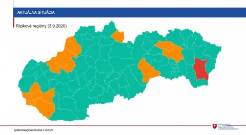 COVID-19: Toto je mapa rizikových regiónov na Slovensku, kde platia nové opatrenia