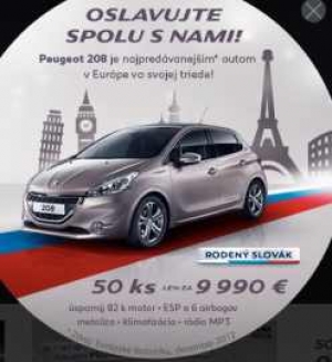 Peugeot si v reklame prifarbil prvenstvo