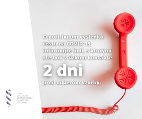COVID-19: Koho v&scaron;etko informovať o pozit&iacute;vnom v&yacute;sledku testu a čo je to &uacute;zky kontakt