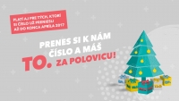 Na Vianoce 4ka e&scaron;te v&yacute;hodnej&scaron;ia! &Scaron;tvork&aacute;ri z&iacute;skaj&uacute; za prenos č&iacute;sla produkty TO. za polovicu až na &scaron;esť mesiacov