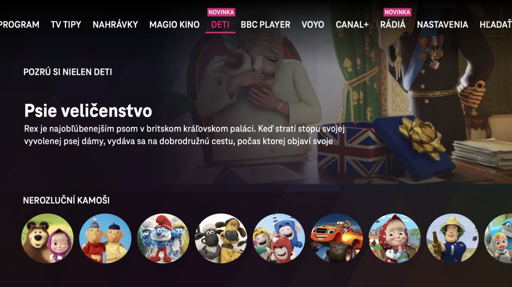 Magio TV sa roz&scaron;iruje o nov&uacute; detsk&uacute; sekciu