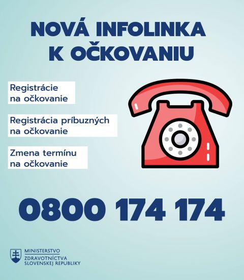 D&ocirc;ležit&eacute;: Na očkovanie sa d&aacute; objednať aj telefonicky. Toto je nov&aacute; infolinka