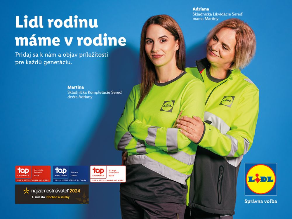 Lidl promuje v svojej kampani rodinne previazan&yacute;ch zamestnancov (FOTO)