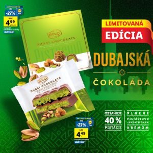 Dubajsk&aacute; čokol&aacute;da dorazila aj do Lidla, prin&aacute;&scaron;ame podrobnosti