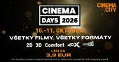 Sú tu Cinema Days: Cinema City ponúka filmy za 3,90 eur