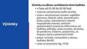 D&Ocirc;LEŽIT&Eacute;: Od 1.1. plat&iacute; pr&iacute;sny z&aacute;kaz vych&aacute;dzania. Toto je zoznam 19 v&yacute;nimiek (ZOZNAM)