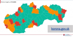 COVID-19: Toto je zoznam rizikov&yacute;ch okresov, kde platia pr&iacute;sne opatrenia (MAPA)