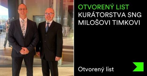 Otvoren&yacute; list kur&aacute;torstva SNG nov&eacute;mu &scaron;&eacute;fovi gal&eacute;rie (CEL&Eacute; ZNENIE)
