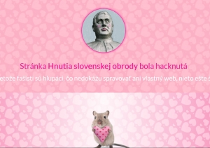 Str&aacute;nka Slovensk&eacute;ho hnutia obrody bola hacknut&aacute;. Na ružovo
