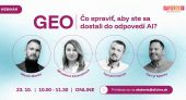 Webinár: Čo spraviť, aby ste sa dostali do odpovedí AI?