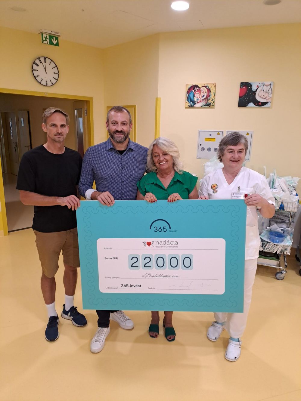 365.invest venoval 22 000 eur Nad&aacute;cii Detsk&eacute;ho kardiocentra v Bratislave