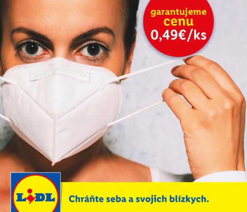 Lidl sa rozhodol pred&aacute;vať respir&aacute;tory bez zisku, za 0,49 &euro;