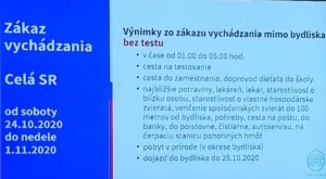 D&ocirc;ležit&eacute;: Zač&iacute;na platiť z&aacute;kaz vych&aacute;dzania, prin&aacute;&scaron;ame s&uacute;hrn v&scaron;etk&yacute;ch opatren&iacute;