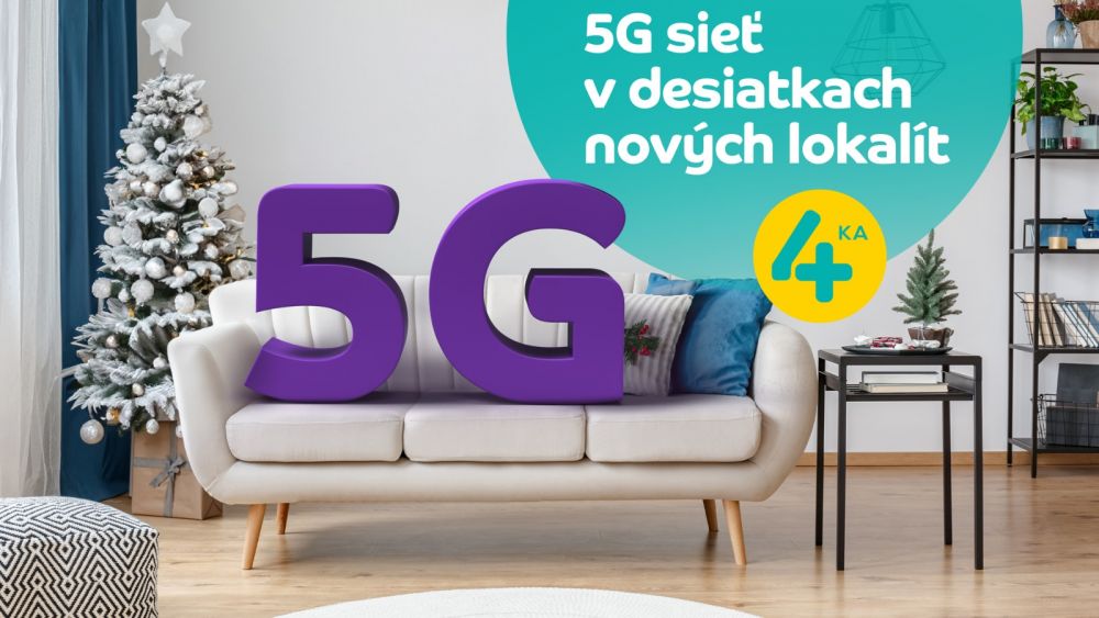 4ka pokryla r&yacute;chlou 5G sieťou desiatky nov&yacute;ch miest a obc&iacute;