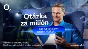 Umel&aacute; inteligencia zvy&scaron;uje sofistikovanosť podvodov cez telef&oacute;n. O2 chr&aacute;ni z&aacute;kazn&iacute;kov a &scaron;tartuje edukačn&uacute; kampaň &bdquo;Ot&aacute;zka za mili&oacute;n&ldquo;