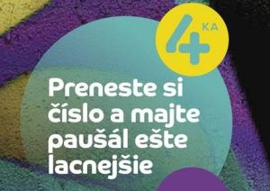 U&scaron;etrite so 4kou: BONUS za prenos č&iacute;sla - zľava 2 eur&aacute; z pau&scaron;&aacute;lov